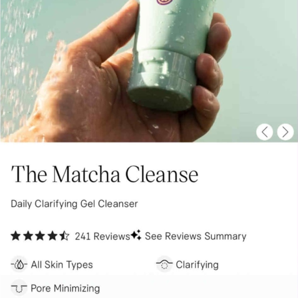 New in box Large sz 150 ml sealed Tatcha The Matcha Cleanser